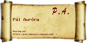 Pál Auróra névjegykártya