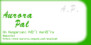 aurora pal business card